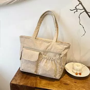 Женская сумка через плечо, японская простая большая вместительная сумка из ткани, дамская сумочка, большая вместительная сумка для занятий, студенческая универсальная косая сумка чёрный