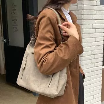 Женская сумка через плечо, роскошная дизайнерская сумка через плечо с косым крестом, большая вместимость, сумки в стиле ретро из матовой искусственной кожи, кошелек-хобо