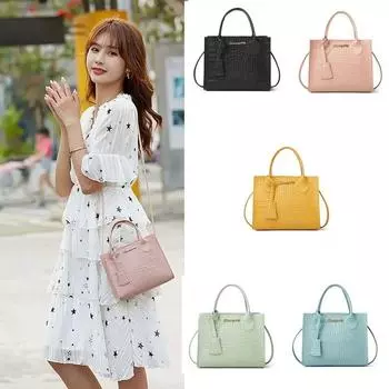 Женская сумка через плечо с цепочкой из искусственной кожи, сумка через плечо в корейском стиле, женская сумка для женщин жёлтый