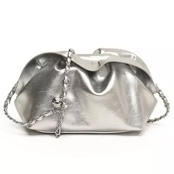 Женская сумка через плечо с цепочкой из искусственной кожи с зажимом для подмышек, сумка-хобо, клатч, кошелек для путешествий и поездок на работу чёрный