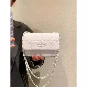 Женская сумка через плечо с цепочкой, маленькая квадратная сумка, полный комплект, женская сумка, милая мода, новая