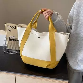 Женская сумка через плечо с цветными блоками, сумка через плечо, женская большая сумка зелёный