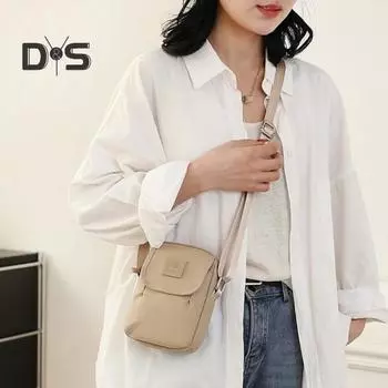 Женская сумка через плечо с карманами-разделителями, застежка-молния, однотонная, водоотталкивающая, застежка-лента, регулируемый ремень, промокающая дорожная мини-сумка для поездок на работу хаки