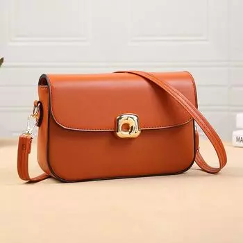 Женская сумка через плечо с клапаном, модная новая женская сумка на плечо, однотонные кожаные женские сумки, простые маленькие квадратные сумки