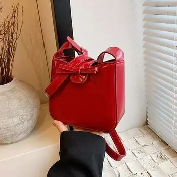 Женская сумка через плечо с магнитной пряжкой, универсальная квадратная сумка с машинной строчкой, легкая сумка через плечо, универсальная, из искусственной кожи, новая