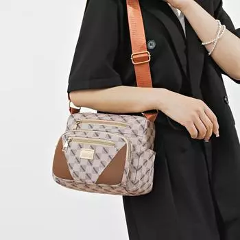 Женская сумка через плечо с несколькими карманами, сумка для матери среднего возраста, пожилая дорожная сумка, многофункциональная сумка на плечо, выходная сумка бежевый