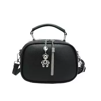 Женская сумка через плечо с несколькими отделениями, которые можно поднять вручную, изысканная сумка-мессенджер, повседневная и простая чёрный