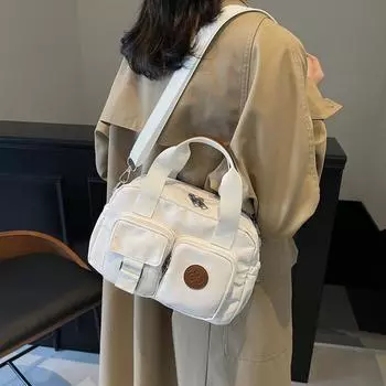 Женская сумка через плечо с несколькими карманами, винтажная сумка через плечо, маленькая сумочка чёрный