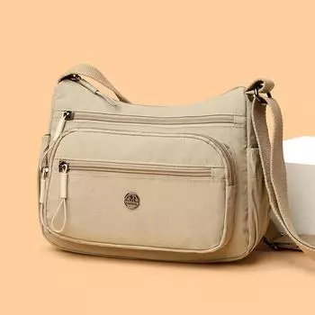 Женская сумка через плечо с несколькими отделениями, однотонная сумка для матери серый