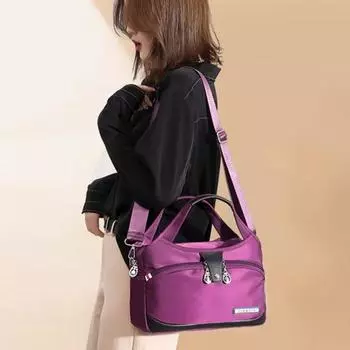 Женская сумка через плечо с регулируемым ремешком, однотонная, для поездок на работу и шопинга, водонепроницаемая, большая красный