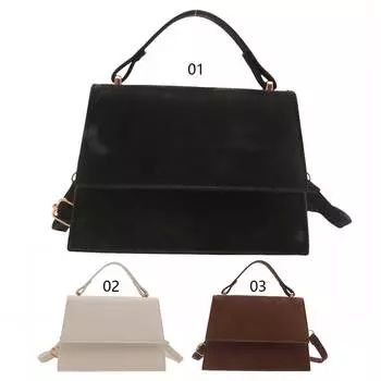 Женская сумка через плечо с регулируемым ремнем из искусственной кожи, сумка-портфель с магнитной застежкой, прочная маленькая квадратная сумка для путешествий и поездок на работу чёрный