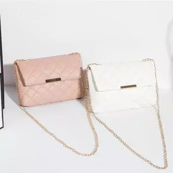 Женская сумка через плечо с ромбовидной решеткой, женская маленькая квадратная сумка с вышивкой, сумки через плечо из искусственной кожи, сумки и кошельки, сумки для телефонов чёрный