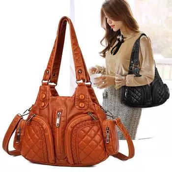 Женская сумка через плечо с ромбовидным плетением, женская сумка-тоут, однотонная повседневная женская сумка