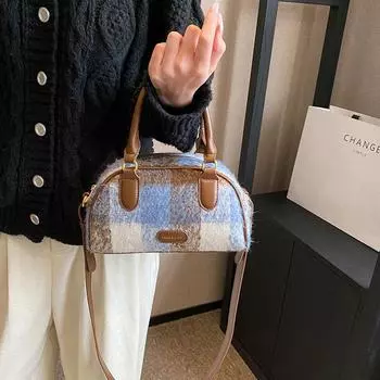 Женская сумка через плечо с ромбовидным узором на одно плечо, маленькая квадратная сумка через плечо с цепочкой коричневый