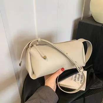 Женская сумка через плечо с внутренним отделением, высококачественные сумки из ПУ, внутренний карман на молнии, мягкая модная