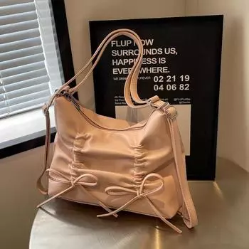 Женская сумка через плечо с внутренним отделением из ПУ-кожи, большая вместимость, карман на молнии, сплошной, новый, модный