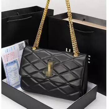 Женская сумка через плечо с вышивкой большой вместимости: Модная сумка-мессенджер осень/зима 2024 года