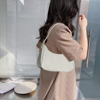 Женская сумка через плечо с застежкой-молнией, однотонная сумка-тоут, большая вместительная сумка-клатч, модные аксессуары чёрный