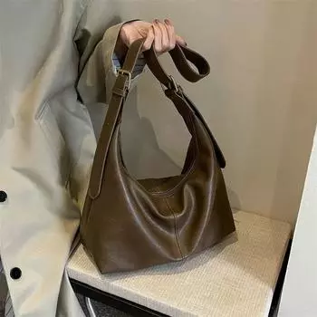 Женская сумка через плечо с застежкой-молнией из искусственной кожи, модная сумка через плечо с нитками для шитья чёрный