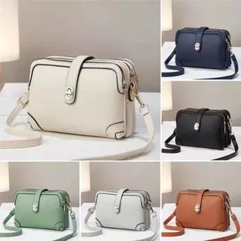 Женская сумка через плечо со съемным регулируемым плечевым ремнем, много карманов, сумка через плечо серый