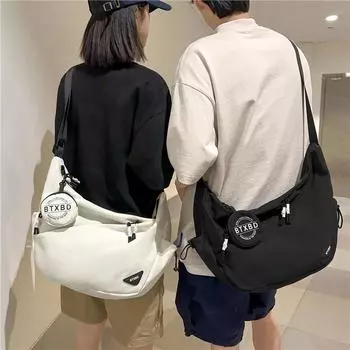 Женская сумка через плечо, студенческая сумка, мужская сумка через плечо большой вместимости, водоотталкивающая сумка через плечо