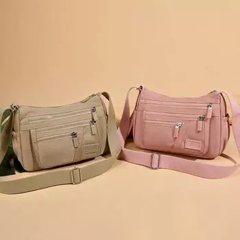 Женская сумка через плечо, сумка через плечо для мамы, легкая водоотталкивающая нейлоновая сумка темно-зеленого