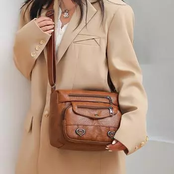 Женская сумка через плечо, сумка через плечо, сумка через плечо с несколькими карманами, сумка для мамы 25918CM вино красного