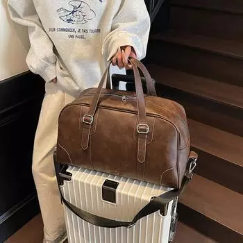 Женская сумка через плечо, сумка через плечо, сумка для багажа, сумка для хранения, дорожная сумка из полиуретана чёрный