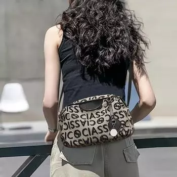 Женская сумка через плечо, сумка через подмышку, женская маленькая сумка, легкая роскошная нагрудная сумка, холщовая сумка