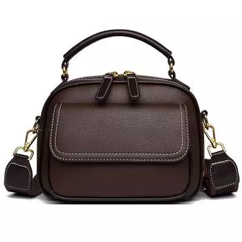 Женская сумка через плечо, сумка-кенгуру, большая вместительная сумка для мамы, модная квадратная сумка-подушка чёрный