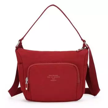 Женская сумка через плечо, сумка-кроссбоди, однотонная, легкая, для поездок на работу красный