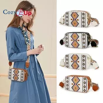 Женская сумка через плечо, сумка-мессенджер, сумка-тоут, ретро-хлопок и лен с принтом в богемном стиле, портативная женская сумка 20x12x8cm коричневый