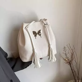 Женская сумка через плечо Сумка-ведро розовый