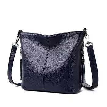 Женская сумка через плечо Сумочка из натуральной кожи Маленькая женская сумка Женские сумки через плечо для женщин синий