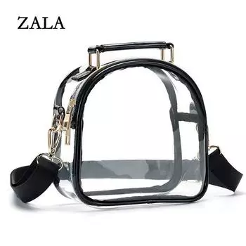 Женская сумка через плечо Super Bowl, прозрачная сумка через плечо, водонепроницаемая сумка из ПВХ с карманами для летних путешествий 18x7.9x18cm серебряный
