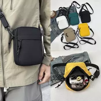 Женская сумка через плечо Trend Oxford, сумка через плечо, корейская однотонная студенческая сумка для телефона, простые сумки-шопперы, кошелек чёрный