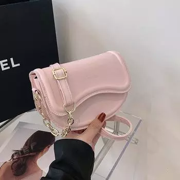 Женская сумка через плечо Универсальная маленькая дизайнерская модная сумка-седло премиум-класса Женская сумка чёрный