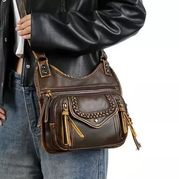 Женская сумка через плечо Винтажная сумка через плечо чёрный