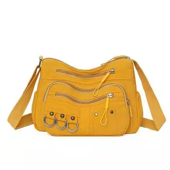 Женская сумка через плечо Винтажная сумка-кроссбоди для поездок на работу Сумка для мамы жёлтый