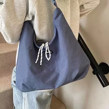 Женская сумка через плечо в литературном стиле, свободная и простая, студенческая сумка для занятий, повседневная холщовая сумка большой вместимости