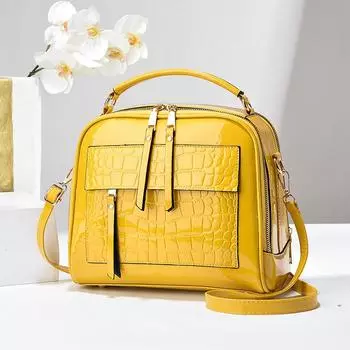 Женская сумка через плечо в стиле вестерн, ретро, модная, глянцевая, лакированная, женская сумка, дизайнерские женские сумки, кошельки