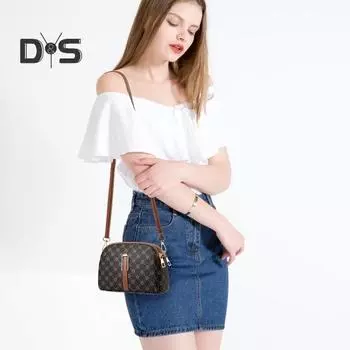 Женская сумка через плечо в винтажном стиле, геометрическая лоскутная сумка с цветными блоками, двухслойная, съемный плечевой ремень, женский кошелек, дорожная сумка на плечо хаки