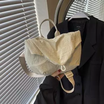 Женская сумка через плечо, водонепроницаемая, легкая, однотонная, спортивная сумка чёрный