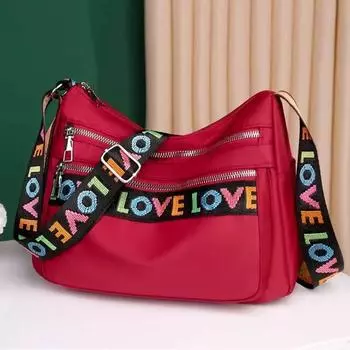 Женская сумка через плечо, водонепроницаемая нейлоновая сумка-оксфорд на плечо, повседневная сумка-мессенджер большой вместимости, женская дорожная сумка для покупок