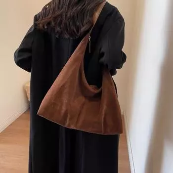 Женская сумка через плечо Yousheng, матовая однотонная искусственная кожа, большая вместимость, застежка-молния, винтажная сумка-тоут в форме пельменя, дорожная сумка-слинг для работы и путешествий коричневый