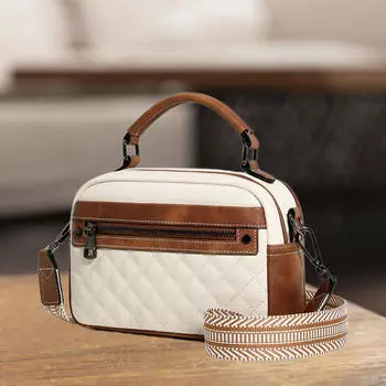 Женская сумка через плечо, женская модная женская сумка для вечеринок, поездок на работу, подарков на день рождения White Brown