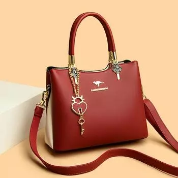 Женская сумка через плечо женская сумка через плечо женская иностранная сумка контрастного цвета женская сумка женская красный