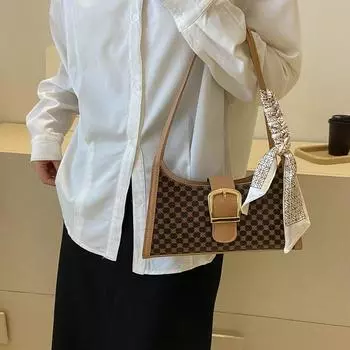 Женская сумка через плечо, женская сумка через плечо, сумка-мессенджер с шарфом, декором, вечерняя сумка с бантом хаки