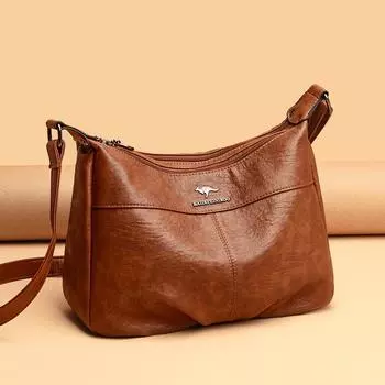 Женская сумка через плечо женская сумка через плечо большая вместимость женская сумка для мам чёрный