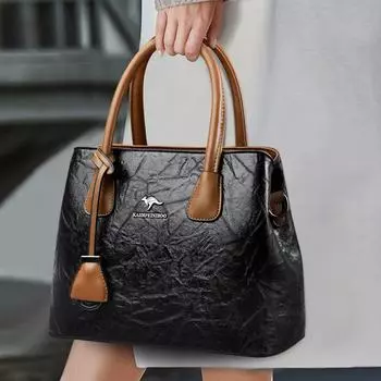 Женская сумка через плечо женская сумка через плечо женская винтажная женская сумка чёрный